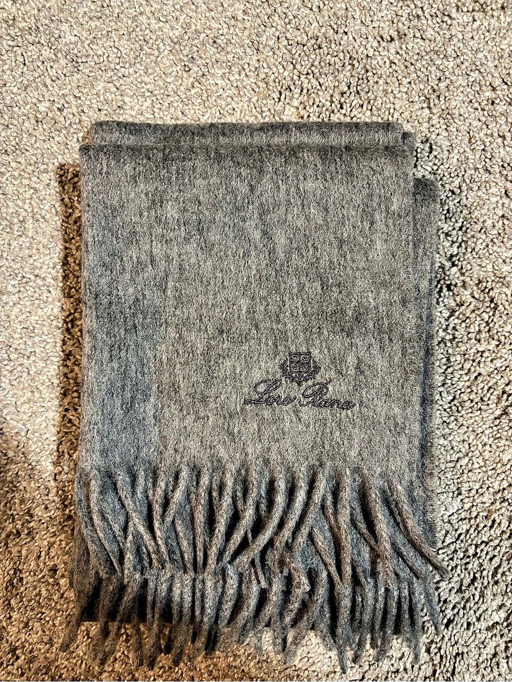Loro Piana Cashmere Scarf, Gray